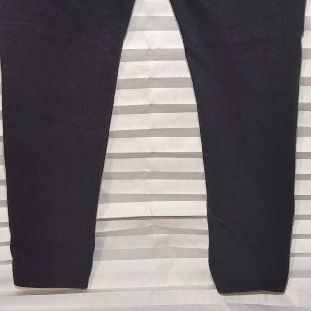 True Religion Ricky Straight Denim Jeans Jet‎ Black w/Flaps 32x35 Super T Stitch